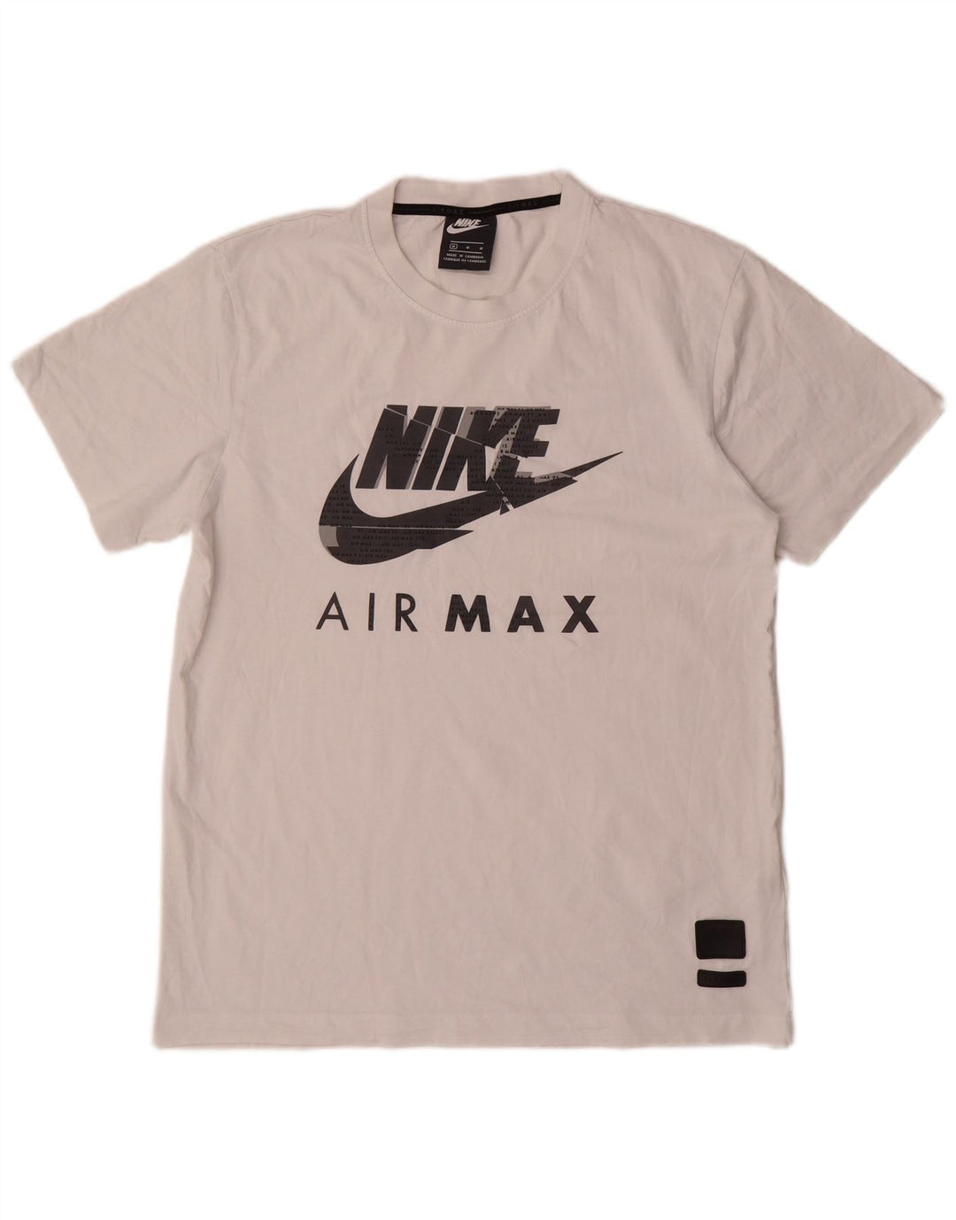 Nike Hommes Air Max Graphic T-Shirt Top Blanc Moyen Coton