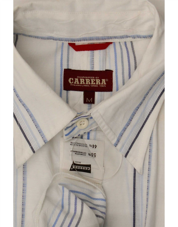 Carrera Chemise Medium White Rayé Coton Homme