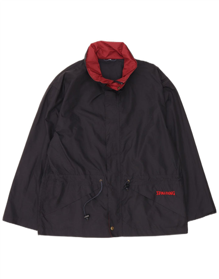 SPALDING Veste coupe-vent pour hommes UK 38 Medium Navy Blue Nylon