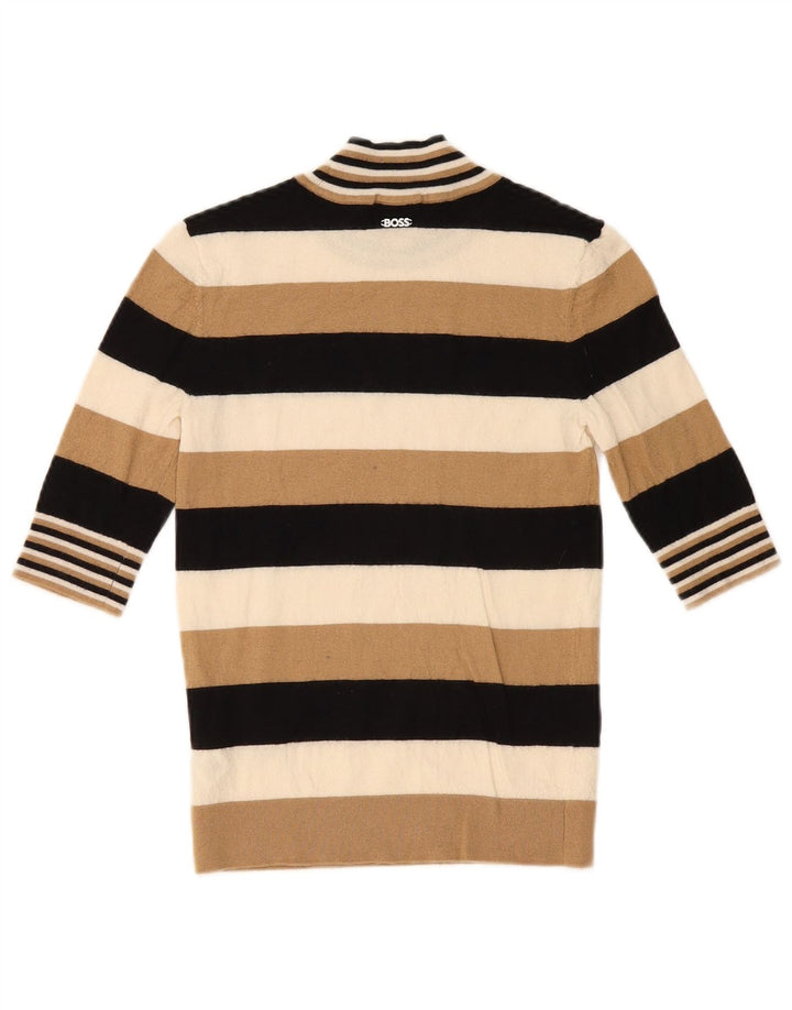 Hugo Boss Pull à col roulé pour femme UK 10 Small Multicolore