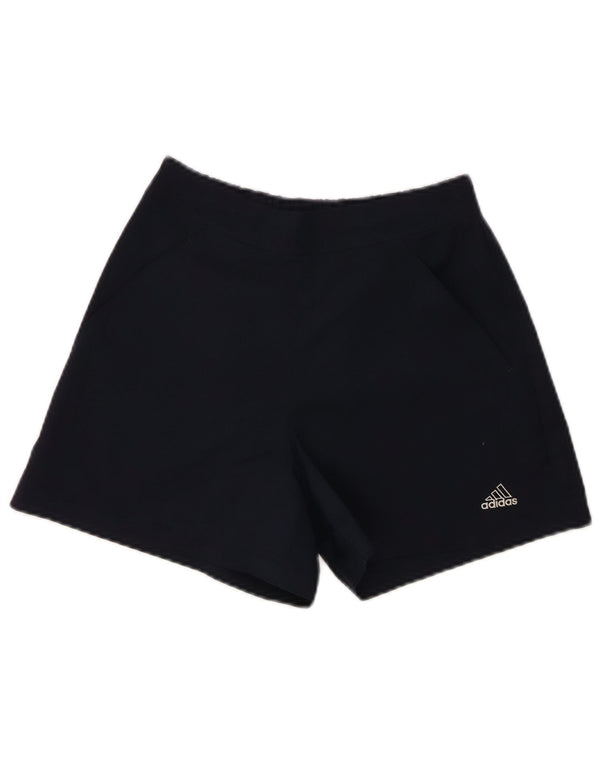 Adidas Short de sport pour femme UK 8 Small Bleu marine Polyester