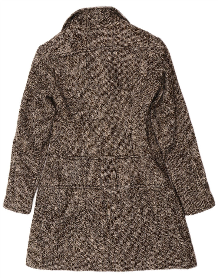 Guess Manteau Femme UK 12 Laine Mouchetée Gris Moyen