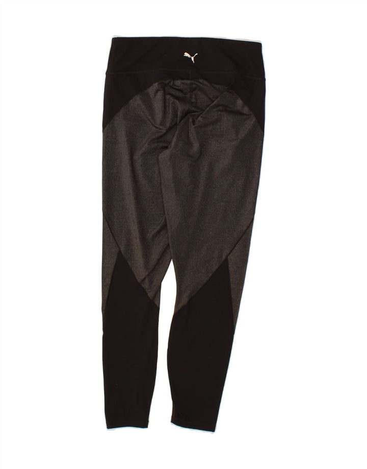 PUMA Womens Leggings UK 12 Medium Grey Colourblock Vintage Puma and Second-Hand Puma from Messina Hembry 