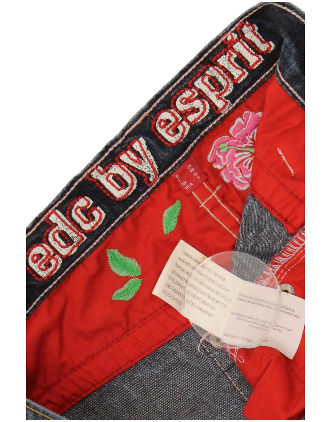 ESPRIT Jeans Bootcut Femme UK 12 Moyen W28 L27 Bleu Marine Coton