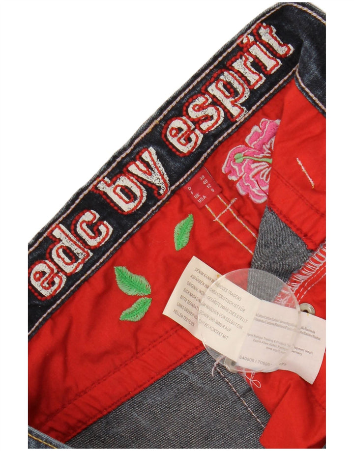 ESPRIT Jeans Bootcut Femme UK 12 Moyen W28 L27 Bleu Marine Coton