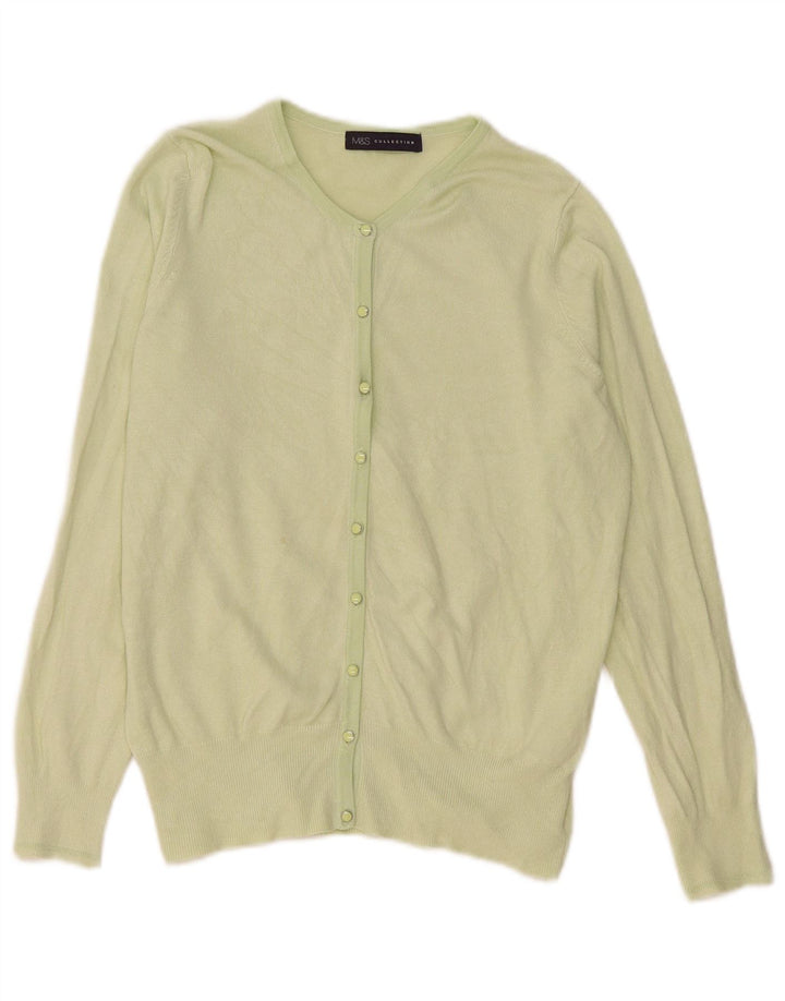 Marks & Spencer Cardigan pour femme en viscose vert moyen UK 42