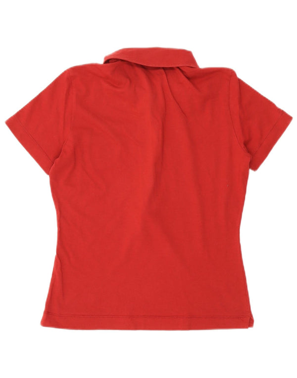 Sergio Tacchini Womens Polo Shirt UK 14 Medium Burgundy