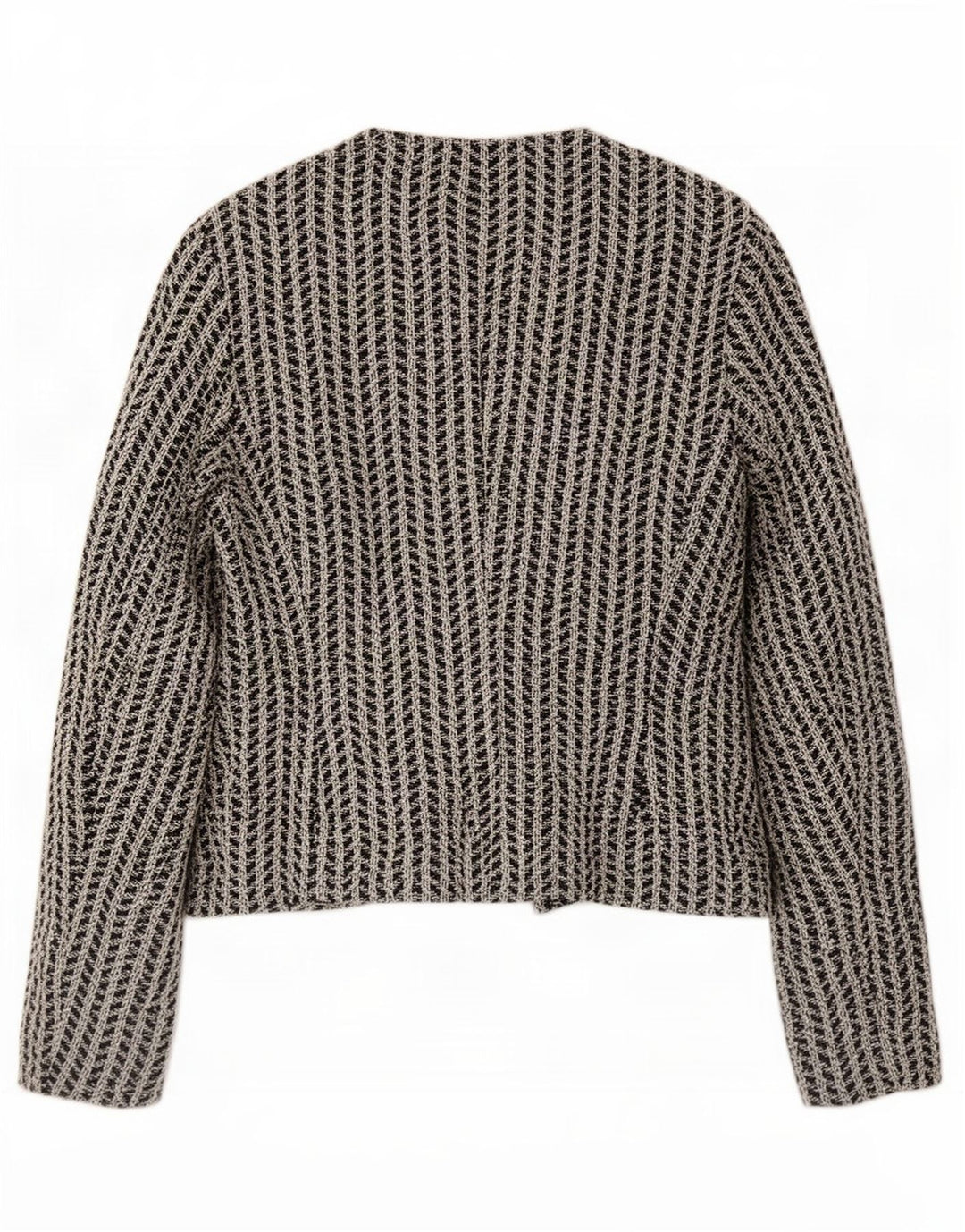 Hugo Boss Veste blazer ouverte surdimensionnée pour femme UK 10 Petit noir géométrique