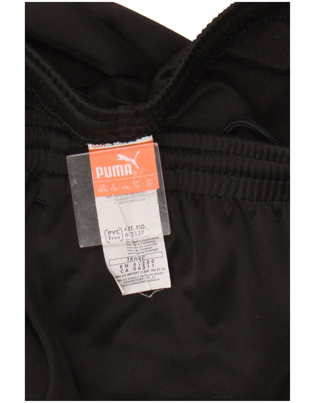 Puma Pantalon de Survêtement Garçon 15-16 ans Noir Polyester
