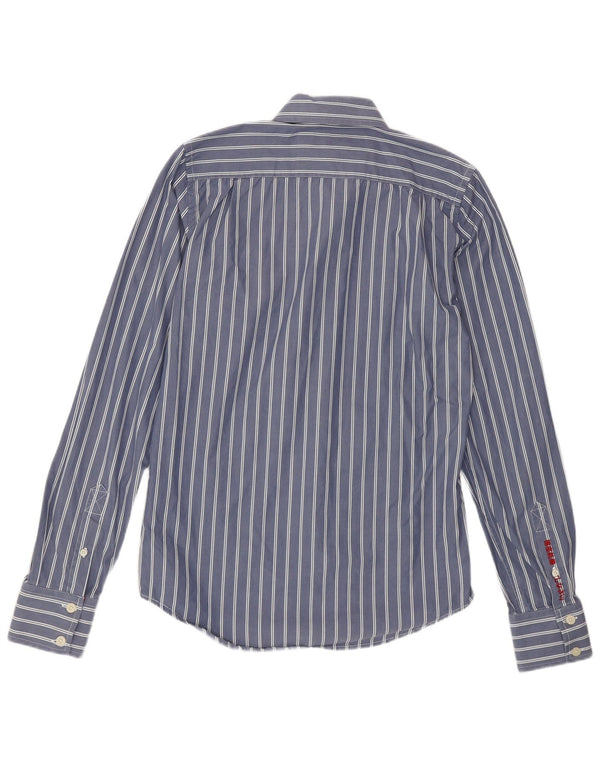 Superdry Chemise Homme Bleu Moyen Rayé Coton