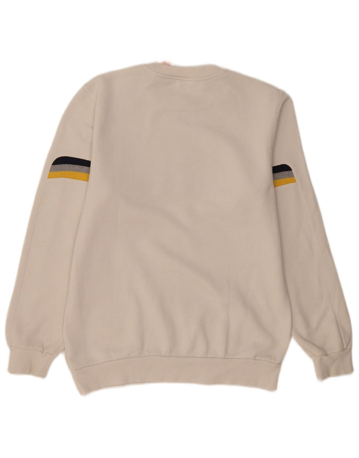 Adidas Sweat-shirt graphique pour femme UK 14 en coton blanc moyen