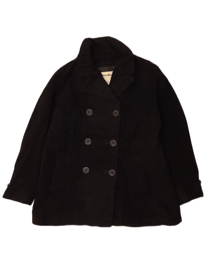 Eddie Bauer Petite Caban pour femme UK 14 Laine noire moyenne