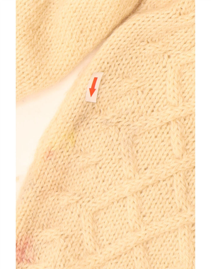vintage Homme Col V Pull Pull Grand Beige