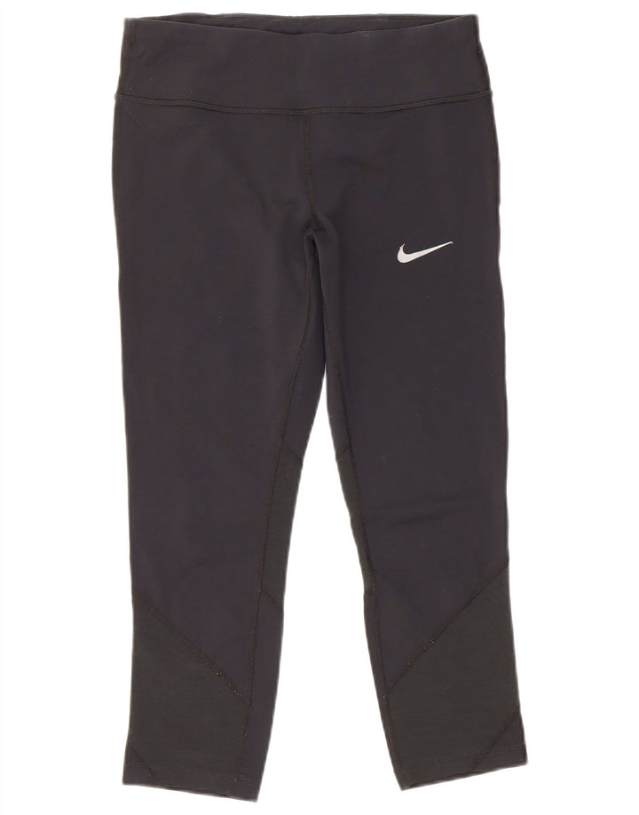 Nike Legging Capri Dri Fit pour femme UK 12 Nylon noir moyen
