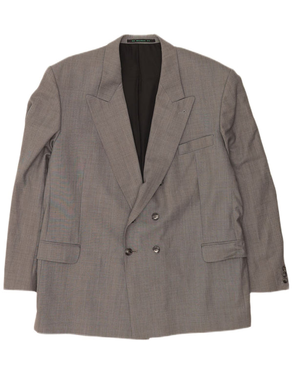 C & A Veste Blazer Double Boutonnage Homme IT 54 2XL Gris Polyester