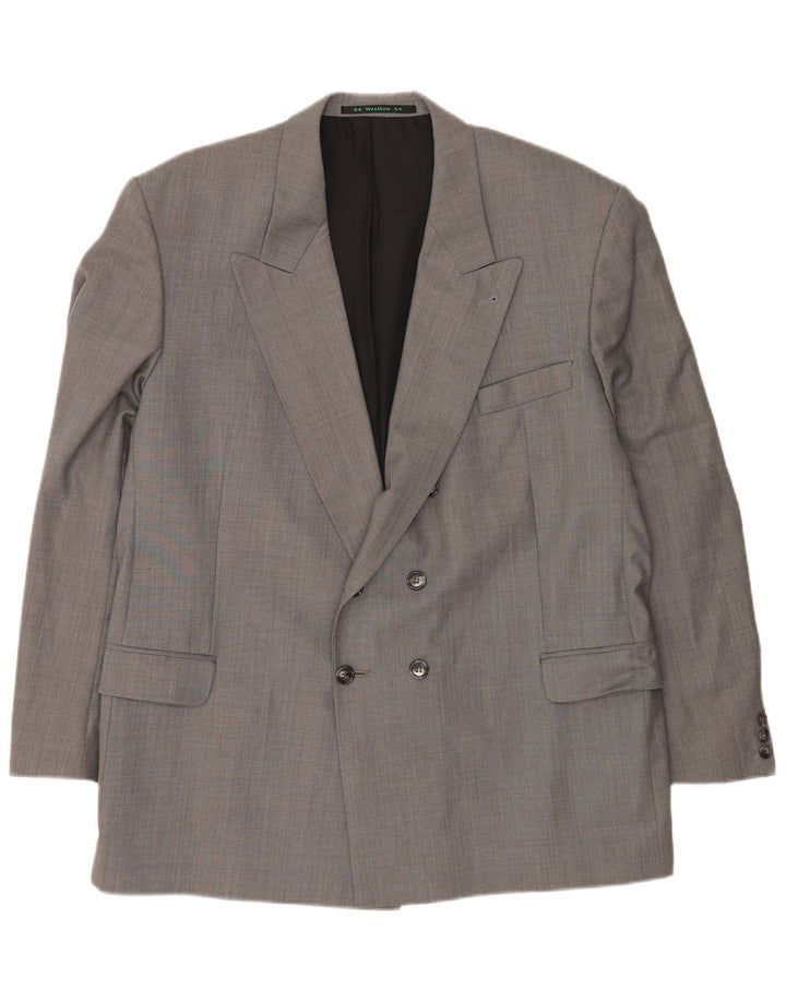 C & A Veste Blazer Double Boutonnage Homme IT 54 2XL Gris Polyester
