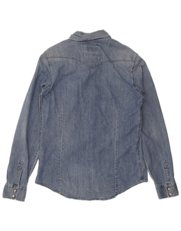 Roy Rogers Chemise En Jean Homme Bleu Moyen Coton