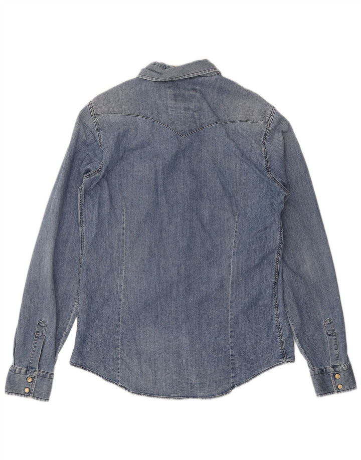 Roy Rogers Chemise En Jean Homme Bleu Moyen Coton