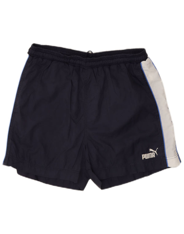 Puma Short Graphic Sport Homme Bleu Marine Medium Colorblock Nylon Sports
