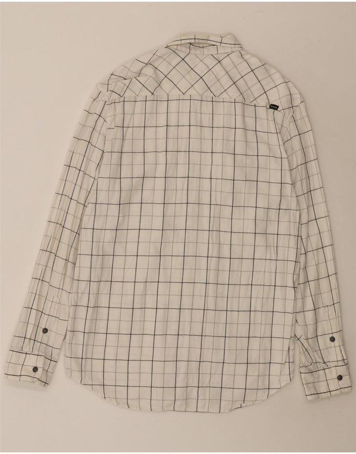Hurley Chemise Homme Grand Carreau Blanc Coton