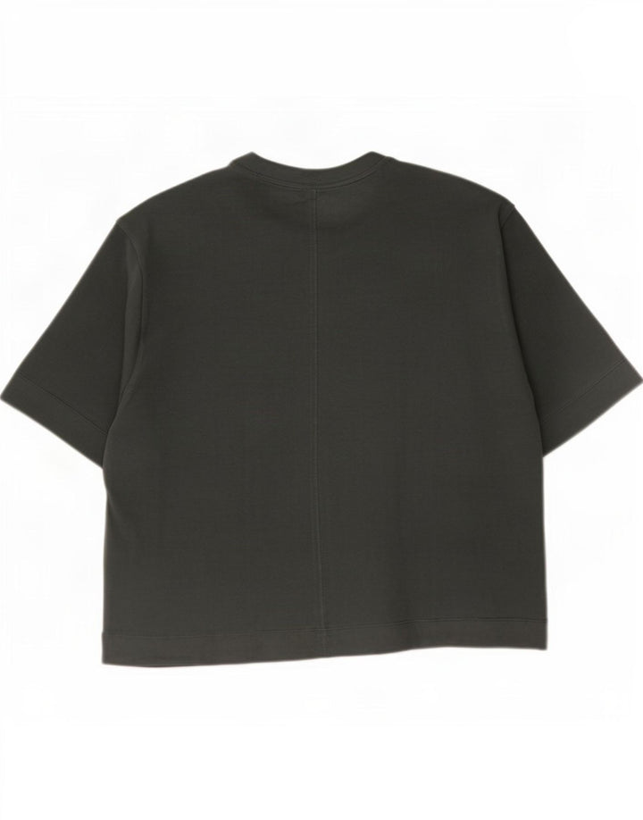 Calvin Klein T-Shirt Femme UK 14 Gris Moyen Coton