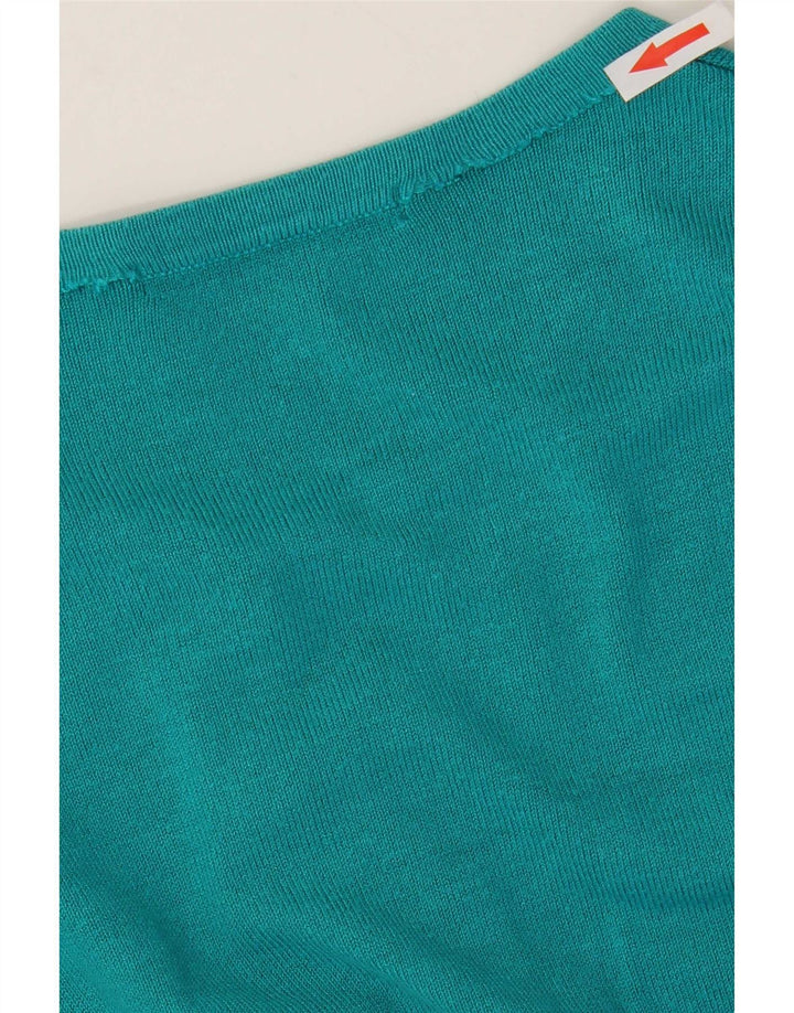 Marks & Spencer Pull Cardigan Femme UK 10 Petit Bleu Viscose