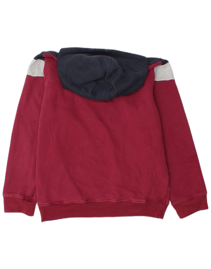 UMBRO Pull à capuche pour homme XL en coton color block bordeaux