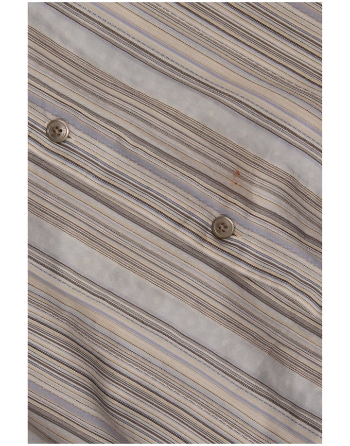 CALVIN KLEIN Chemise Homme Bleu Moyen Rayé Coton