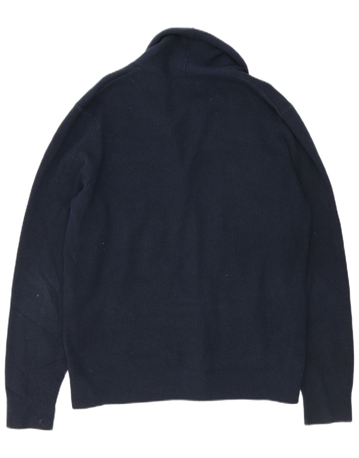 MARKS & SPENCER Cardigan Homme Pull Large Bleu Marine Coton