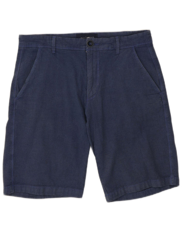 Gas Short Chino Homme W30 Bleu Marine Moyen Coton