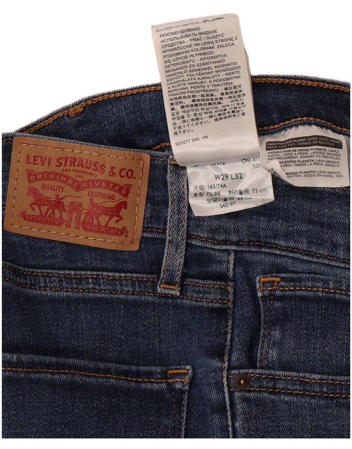 Levi's Jean Droit 724 Taille Haute Femme W29 L32 Bleu Coton