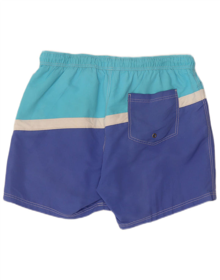 Benetton Short de Bain Graphique Homme Large Bleu Colorblock