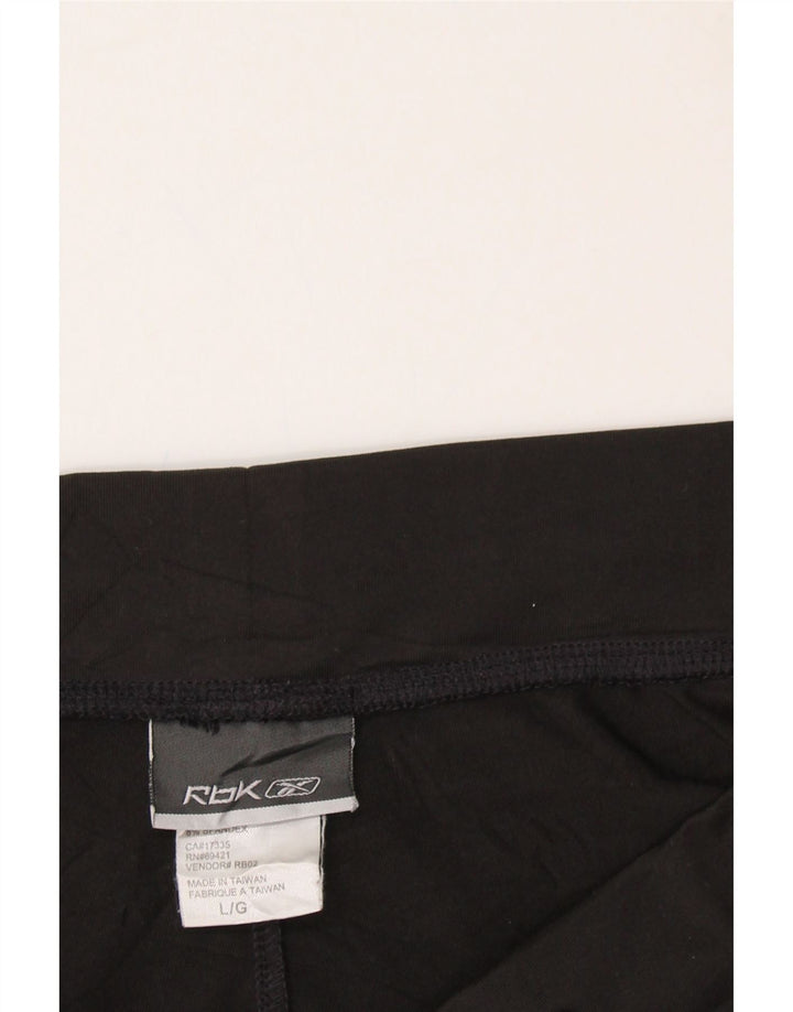 REEBOK Womens Sport Shorts UK 16 Large  Black Polyester Vintage Reebok and Second-Hand Reebok from Messina Hembry 