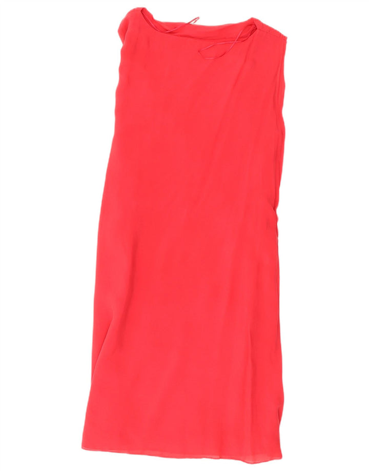 Biba Robe fourreau sans manches pour femme UK 44 Soie rouge moyen