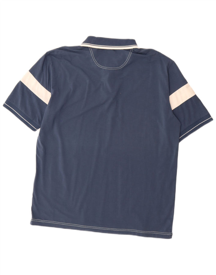 EMPORIO ARMANI Polo Homme 3XL Bleu Colorblock Coton
