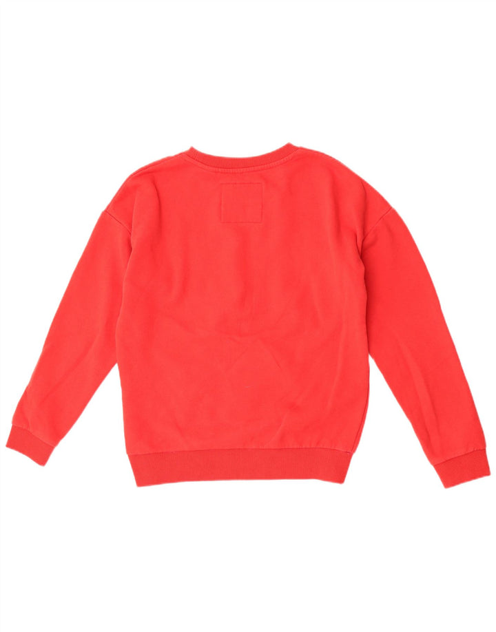 Superdry Sweat-shirt surdimensionné graphique pour femme UK 10 Petit coton rouge