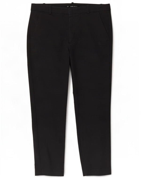 Zara Pantalon chino court pour femme EU 38 Small W28 L25 Noir