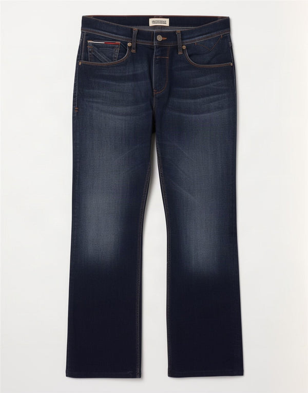 Tommy Hilfiger Jean Bootcut Homme W30 L29 Bleu Marine Coton