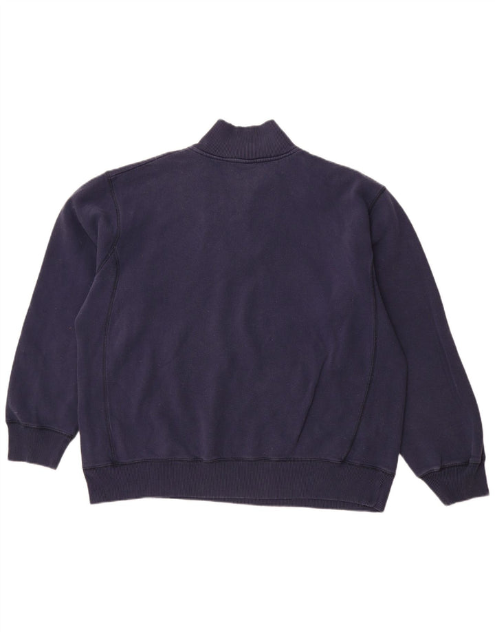 NIKE Sweat-shirt à col zippé pour homme UK 45/47 XL Bleu marine Coton