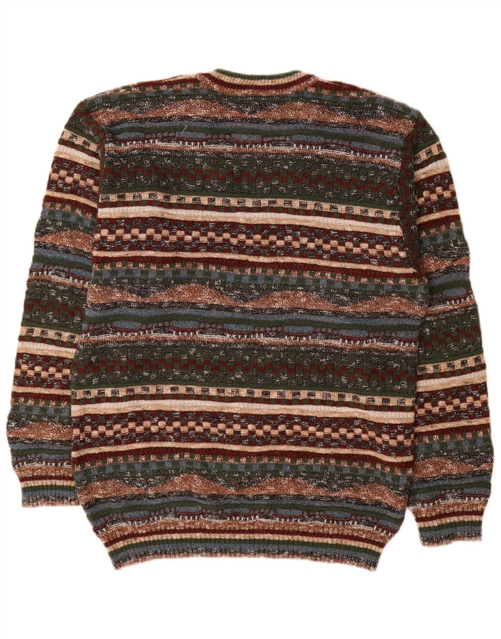GARDEUR Pull Col V Homme Moyen Multicolore Géométrique