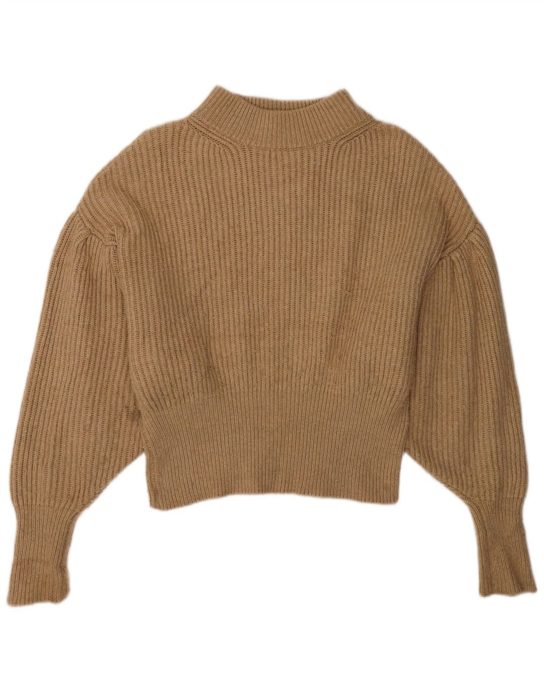 Zara Pull surdimensionné à col rond pour femme UK 10 Petit Marron