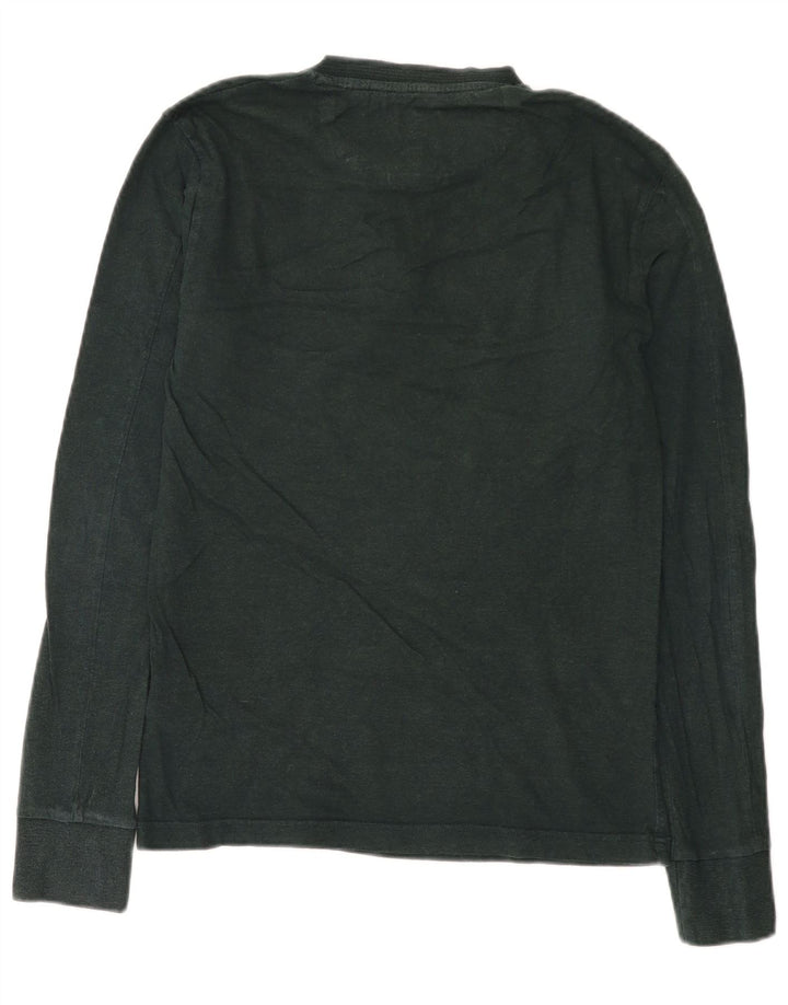 Superdry Top à manches longues en coton vert moyen |