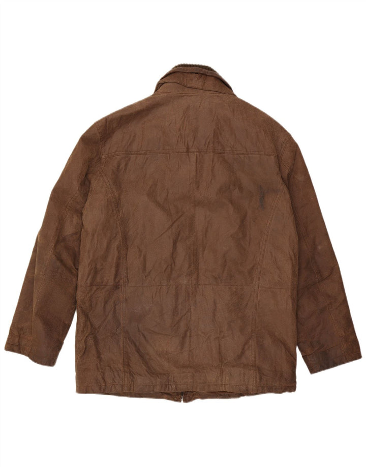 REWARD Veste en cuir pour homme UK 40 Grand cuir marron