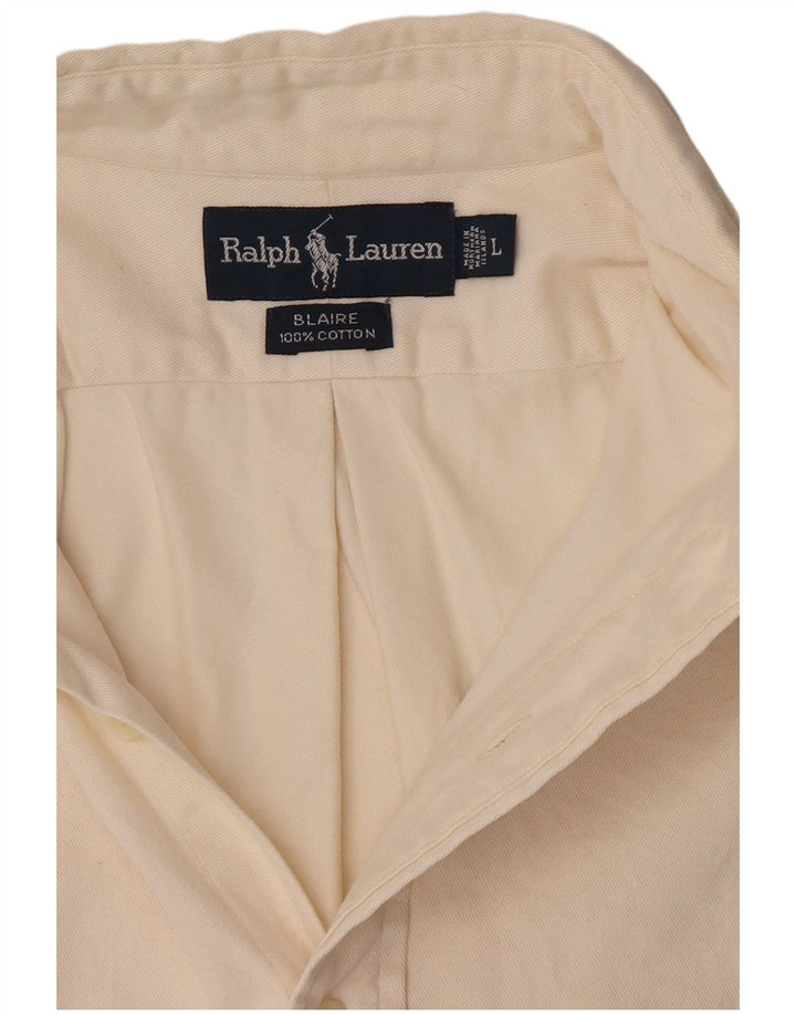 Ralph Lauren Chemise Blaire Homme Large Blanc Cassé Coton
