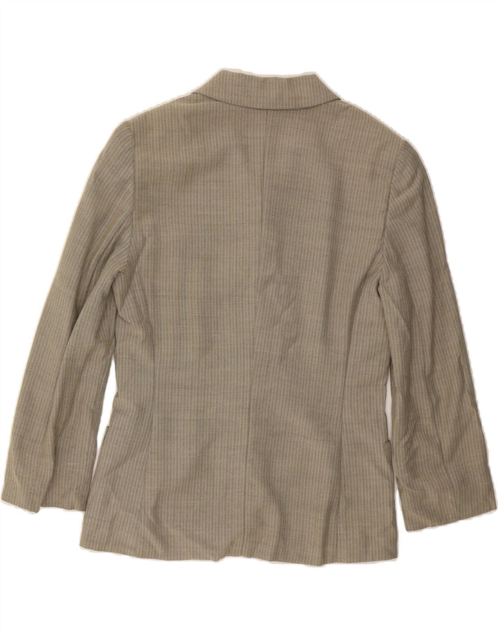 MAX & CO. Womens 4 Button Blazer Jacket UK 8 Small Grey Chevron Vintage Max & Co. and Second-Hand Max & Co. from Messina Hembry 