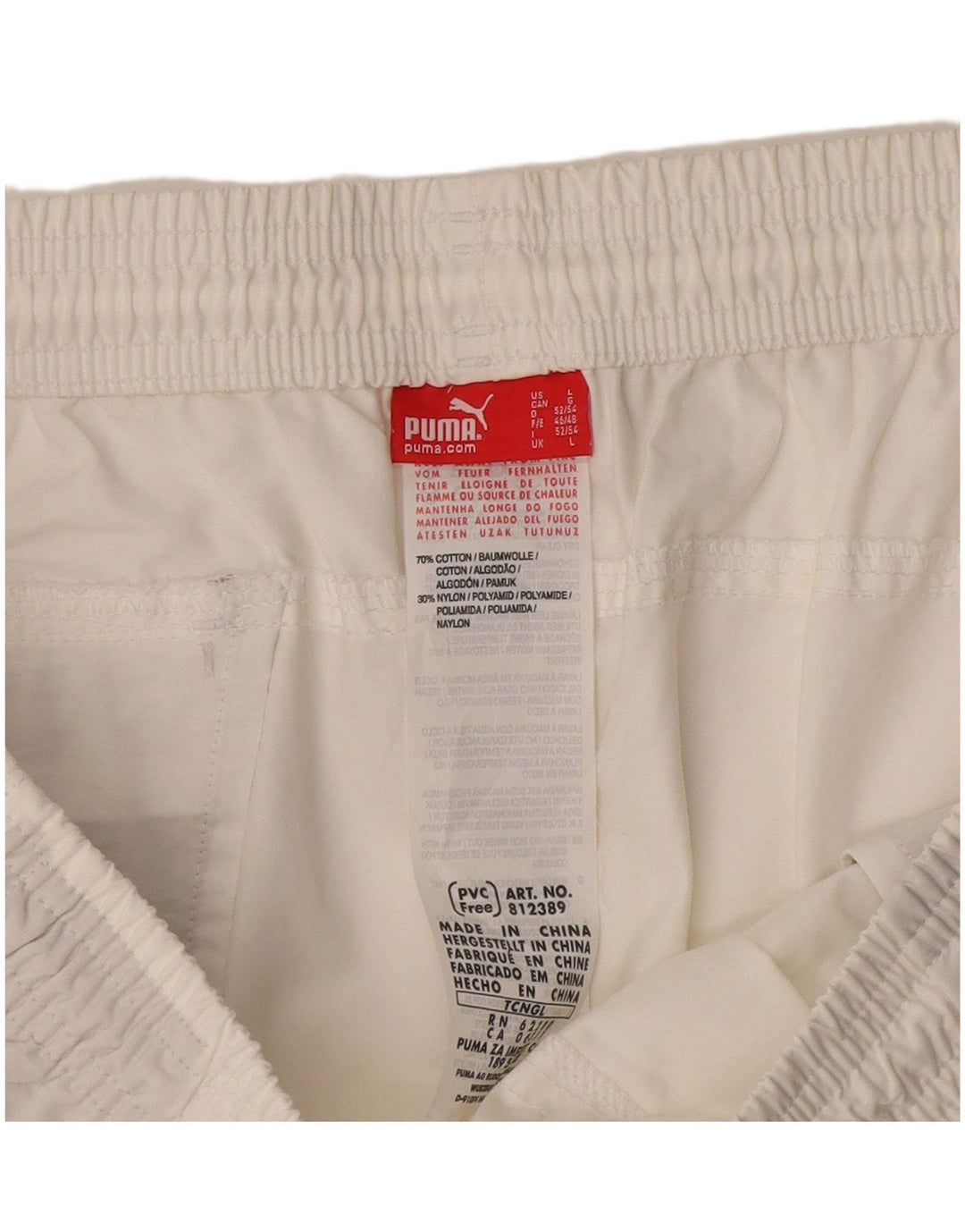 Puma Short de sport pour homme en coton blanc Taille L