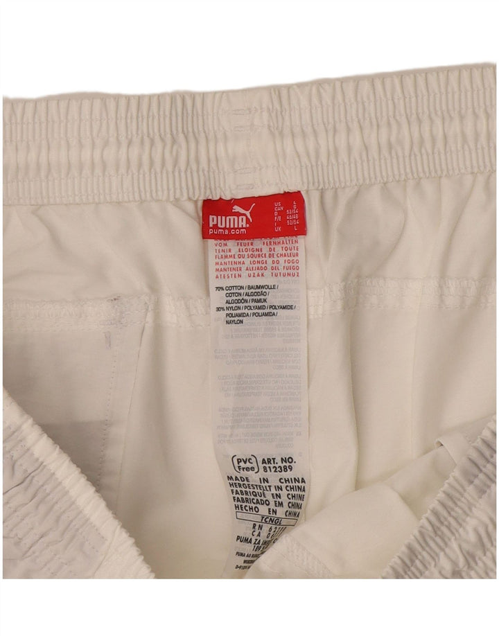 Puma Short de sport pour homme en coton blanc Taille L