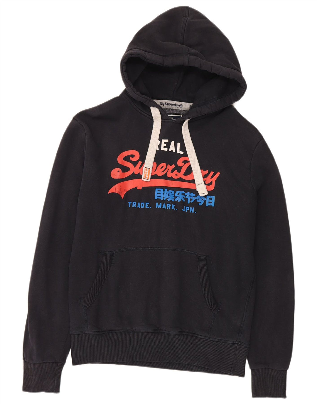 Superdry Pull à Capuche Graphique Homme Noir Moyen Coton