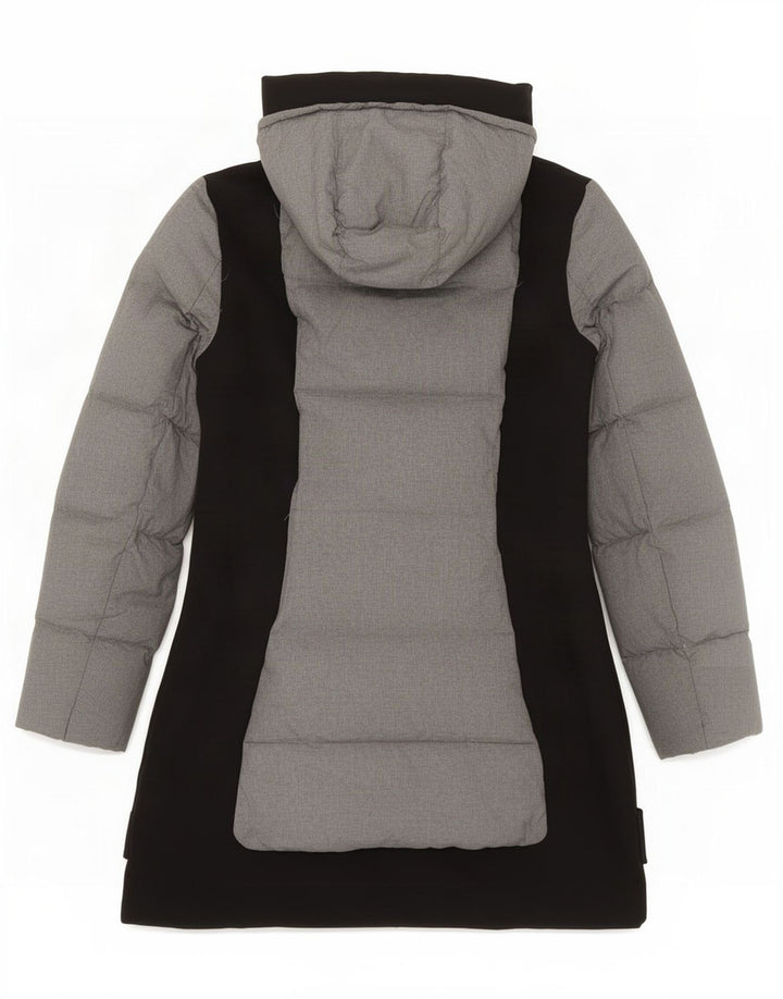 Kappa Manteau rembourré à capuche pour femme UK 10 Small Gris Colorblock