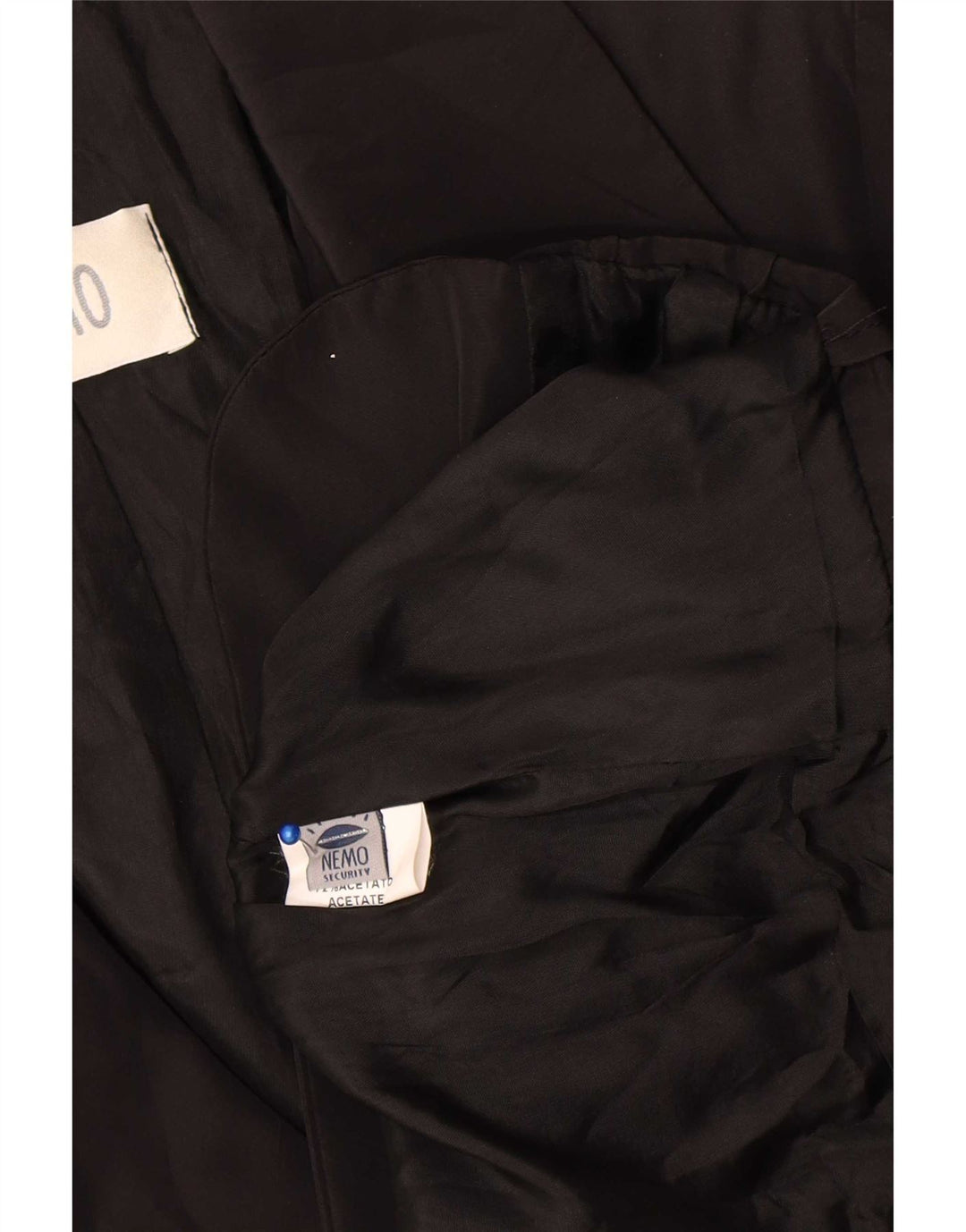 vintage Femme Crop 1 Bouton Blazer Veste IT 42 Acétate Noir Moyen